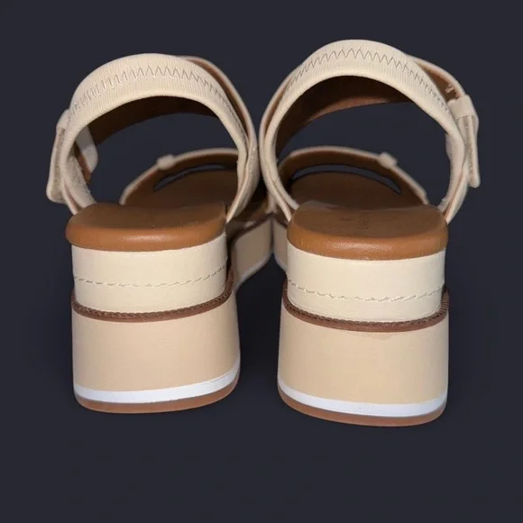 Women's Cream Platform Sandals - Picture 5 of 7